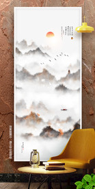 挂图 手绘风景画 装饰画