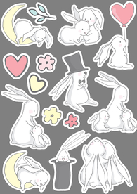 兔子贴纸