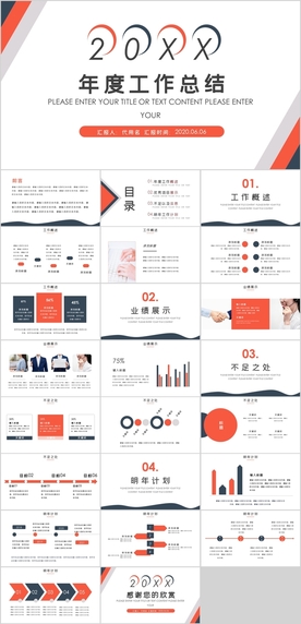 年度工作总结汇报PPT