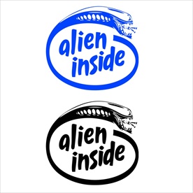 Alien异形在体内矢量图