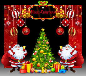 圣诞节美陈门头