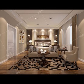 别墅豪宅装修卧室效果图