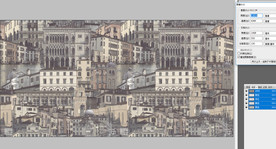 墙纸欧洲建筑四分色图