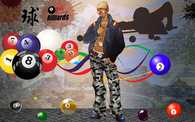 桌球台球背景墙