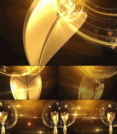 金色奖杯颁奖晚会片头AEC4D