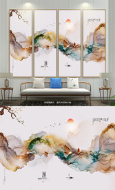 客厅无框画 大厅挂画