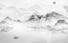 意境山水水墨国画 TIF分层