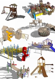 儿童游乐场模型