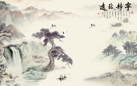 中式新上架山水画 TIF分层