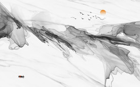 中国风新设计山水画 TIF分层