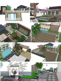 庭院景观设计模型