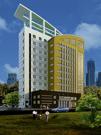 办公楼外景 室外建筑效果图