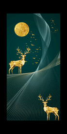 抽象线条玄关装饰画