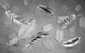 手绘 北欧背景墙画 TIF分层