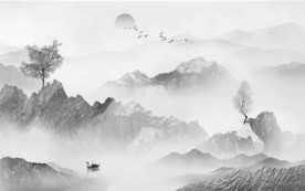 极品山水新水墨画 TIF分层