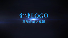 企业LOGO演绎蓝色PR模板