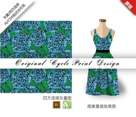 矢量美女樱四方连续