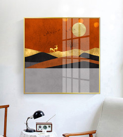 简约山水抽象画