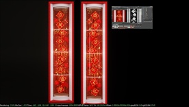 新春氛围玻璃罩柱面对联(OC)