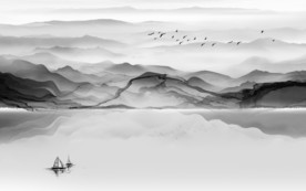 新款中国风山水画 TIF分层