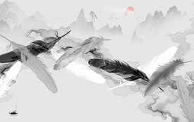 高档 北欧背景墙画 TIF分层