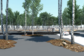 现代建筑动画 小区景观 园林