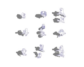 人物剪影cad图块