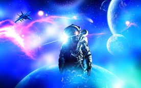 科幻星空立体墙图