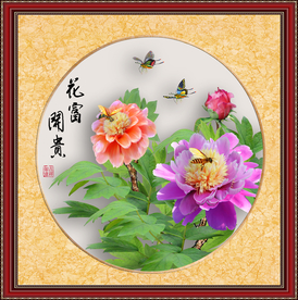 原创高清牡丹装饰画壁画