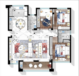 室内彩色平面图