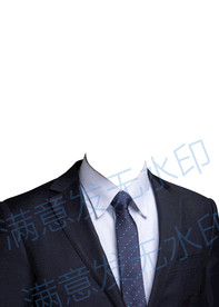 男士侧身证件照西装模板