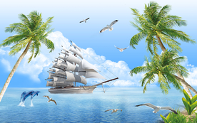 一帆风顺背景图