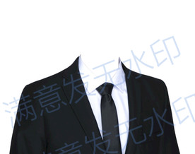 男士侧身西装证件照模板