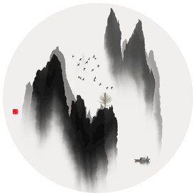 水墨山水画