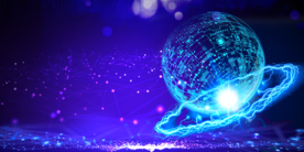 蓝色光点时空背景