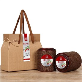 红枸杞礼盒贴 瓶贴包装设计