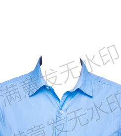 浅蓝色衬衫证件照模板高清