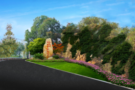 标志景石假山效果图