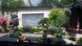 中式庭院景观设计效果图