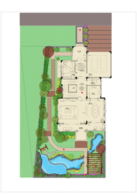 别墅庭院景观设计彩平