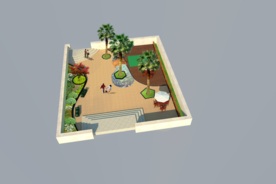 屋顶花园景观设计效果图