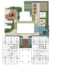 屋顶花园景观设计平面图
