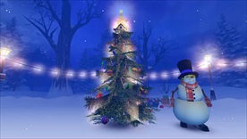 4k圣诞节圣诞圣诞雪人圣诞树