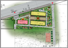 学校总平图 规划图 彩色平面图