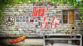 嗨青春聚会背景墙