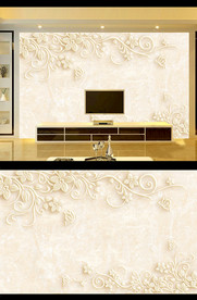 大理石电视背景墙