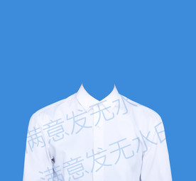 白色衬衫衣服模板证件照模板