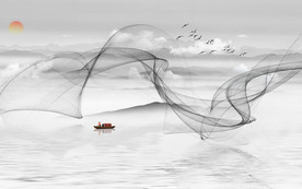 高端电视新山水画 TIF分层