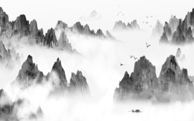 中国风山水新意境画 TIF分层