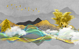 豪华山水新意境画 TIF分层